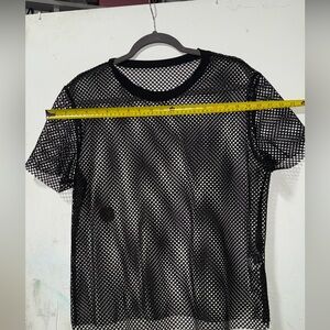 Black Mesh Women Top